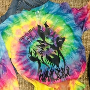 Cannabis custom tie dye long sleeve shirt